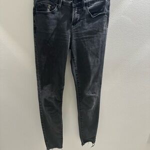 Frame Denim Dark Grey Skinny Jeans